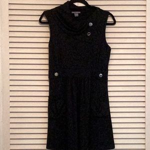 BLACK SLEEVELESS DRESS W/ COWL STYLE NECKLINE